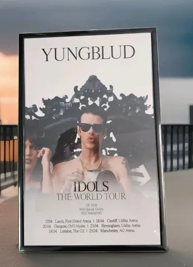 Discover Yungblud Idols 2026 UK Arena Tour Framed Concert Poster