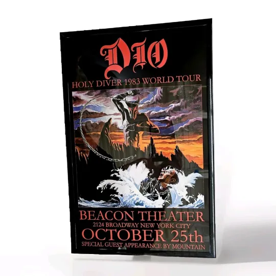 Discover Dio 1983 Beacon Theater Concert Poster 11 X 17 Framed