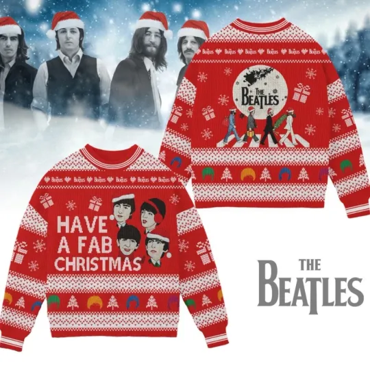 Discover The Beatles Have A Fab 2025 Ugly Christmas Sweater