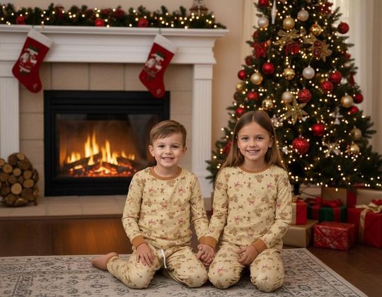 Discover Retro Mickey Mouse Ears Gingerbread Pajamas Set, Magic Castle Christmas Cookies Decor, Mickey's Very Merry Party Pjs, Disney Holiday PJs