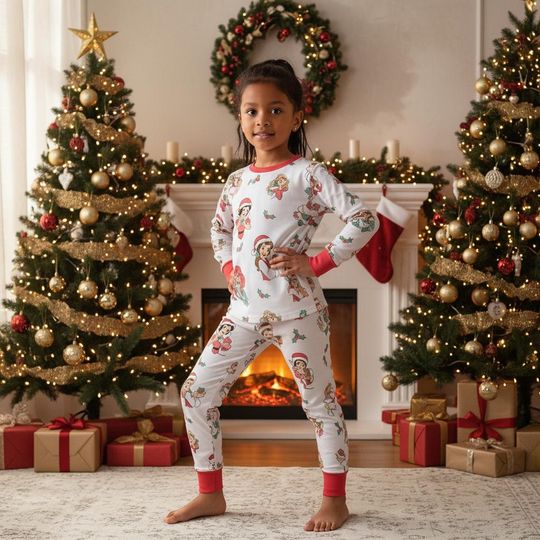 Discover Retro Princesses Holly Berry Christmas Pajamas Set, Disney Princess Holiday Sleepwear, Disney Christmas Party Pjs, Disney Gift Xmas Gift