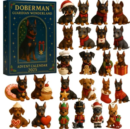 Discover Doberman Advent Calendar 2025 2D Gift For Christmas