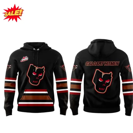 Discover Calgarry Hitmen Power Play Black 3D Hoodie