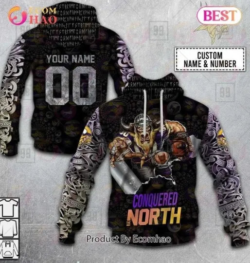 Minnesota Personalized Viking Football Team All Over Print 3D Hoodie