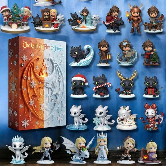 Discover Dragon Riders Advent Calendar 2025, Fantasy Countdown Box, Acrylic Mini Figures, Gift for Kids, Christmas Countdown