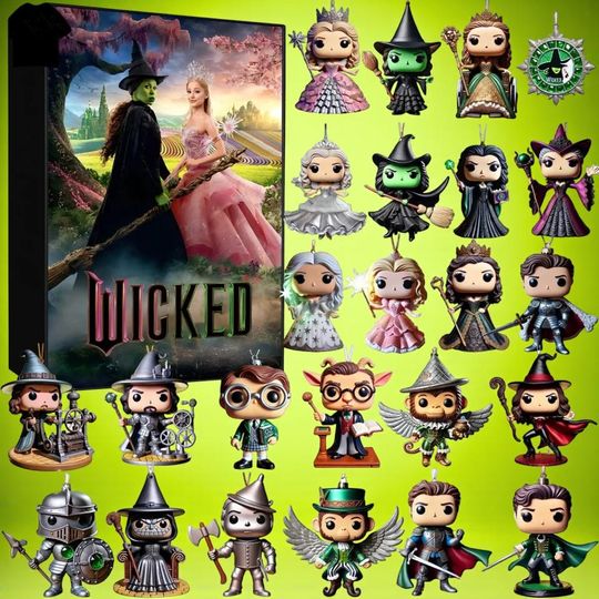 Discover 2025 Wicked Movie Advent Calendar  24 Days Acrylic Christmas Countdown Gift for Kids