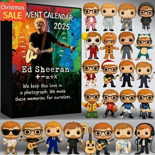 Discover Ed Shee Advent Calendar 2025  24-Day Acrylic Christmas Countdown Gift for Fans