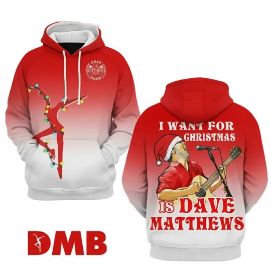 Discover Dave Matthews Band Is All I Want For Christmas 3d Hoodie