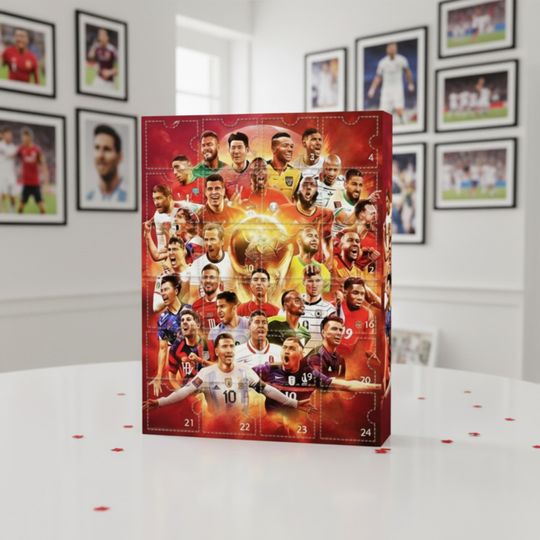Discover 3D 2024 World Cup Advent Calendar, Surprise World Cup Box, soccer advent calendar, Christmas Blind Box, Xmas gift, 24 Christmas Figurines