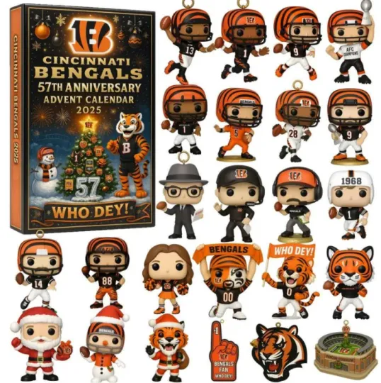 Discover Bengals 57th Anniversary 2D Advent Calendar 2025 Christmas Countdown