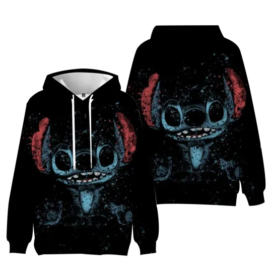 Discover Hot Sale Kawaii Funny Disney Stitch Hoodies Women and Men Cartoon Clothing Lilo & Stitch Sweatshirts Comic Hoodies Casual Tops