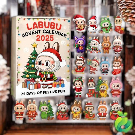 Discover Colorful Cute Labu Style Acrylic Advent Calendar 2025 Set for Christmas Kids Gift
