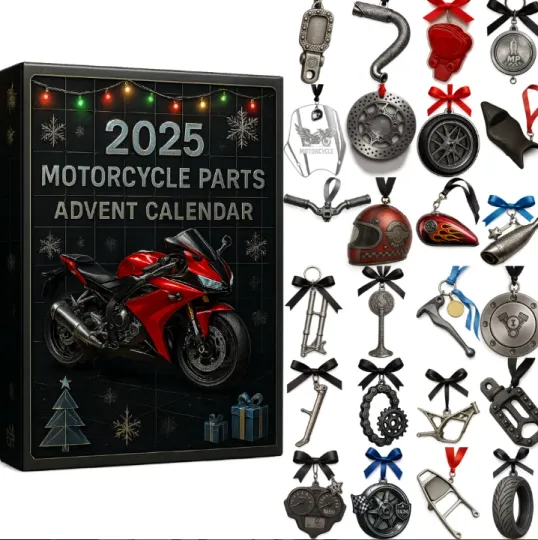 Discover Motorcycle Parts 2D Advent Calendar 2025 Gift For Christmas