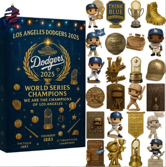 Discover Dodgers 2025 Champions Advent Calendar 2D Gift For Christmas