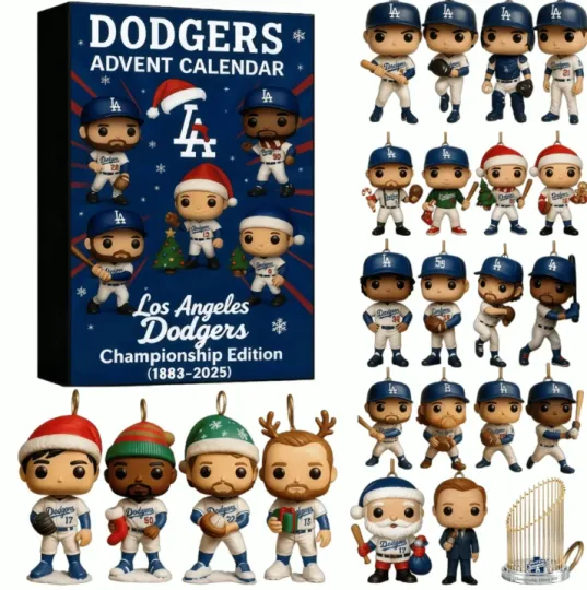 Dodgers Championship 2025 Advent Calendar 2D Gift For Christmas