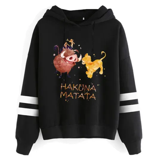 Discover 2024 New in Cute Hakuna Matata Hoodie Disney The Lion King Sweatshirt  Women Clothes Hoody Famale Hoodies Kawaii