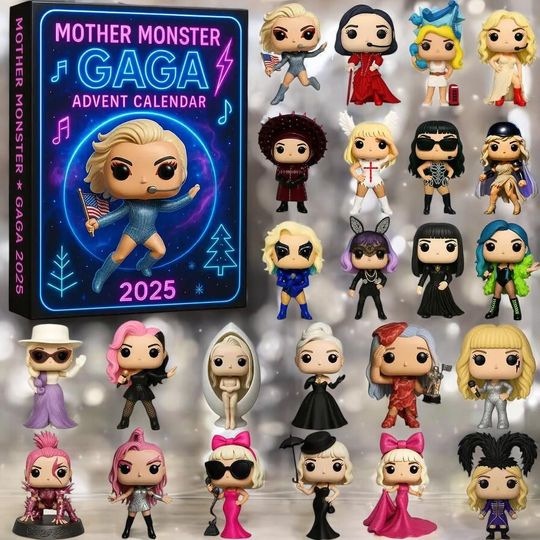 Discover Acrylic Advent Calendar Blind Box - Mother Monster LD GA Pop Music Inspired Decor for Christmas 2025 Gift