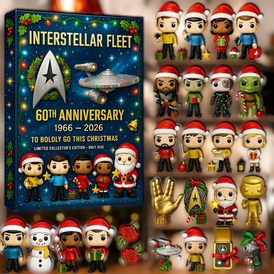 Discover Acrylic Advent Calendar Blind Box Galactic Fleet Sci-Fi Space 60th Anniversary Collectible 2025