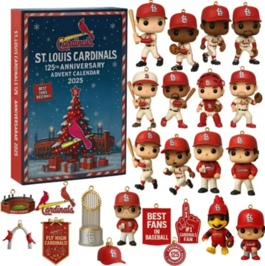 Discover Cardinals 125th Anniversary 2D Advent Calendar, Christmas Countdown
