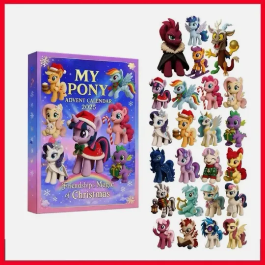 2025 My Little Pony Advent Calendar 2D Acrylic Christmas Tree Decoration