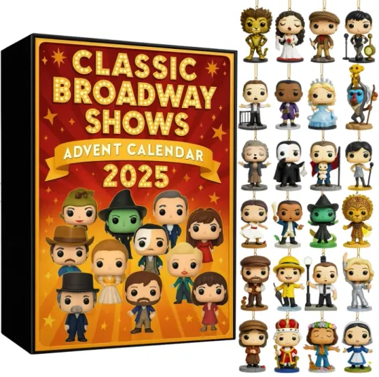 Discover Classic Broadway Shows 2D Advent Calendar 2025 Gift For Christmas