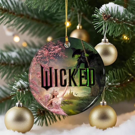 Wicked Ceramic Ornament, Broadway Musical Gift, Christmas Ornament, Friends Gifts
