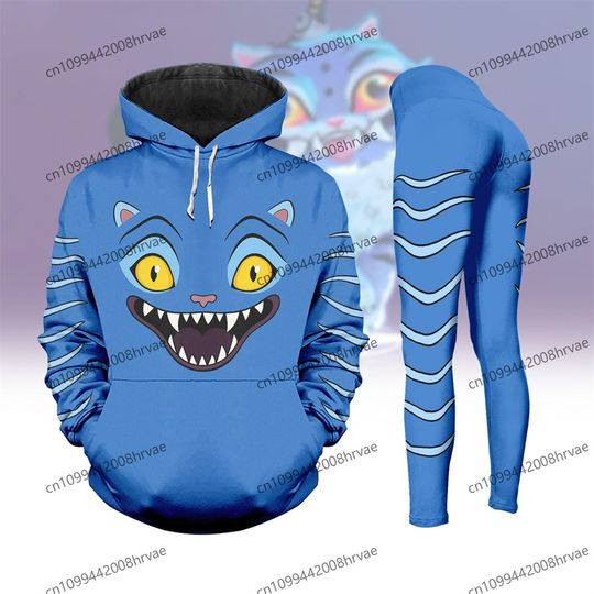 Derpy Tiger hoodie, unisex leggings, Kpop demon hunter sweatshirt, women's yoga pants set, Huntrix Kpop movie cosplay costume