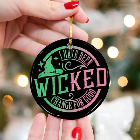Wicked Ceramic Ornament - Broadway Musical Gift - Christmas and Friendship Decor