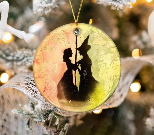 Wicked Ceramic Ornament, Broadway Musical Gift, Christmas Decoration, Friends Gift, Xmas Ornament
