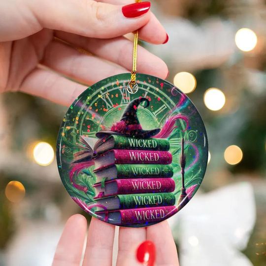Wicked Ceramic Ornament, Broadway Musical Gift, Christmas Decorations, Friends Merch