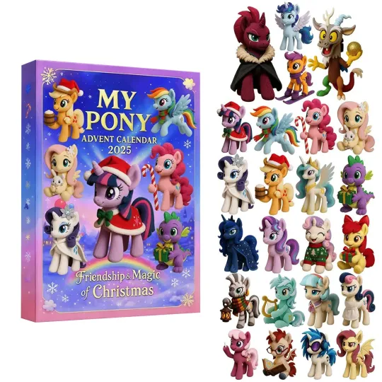 Discover 2025 My Little Pony Advent Calendar, 24D ays 2D Magic Christmas Blind Hangs Kids