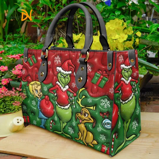 Discover funny character Christmas Handbag, funny character Christmas Leather Handbag, Christmas Gift