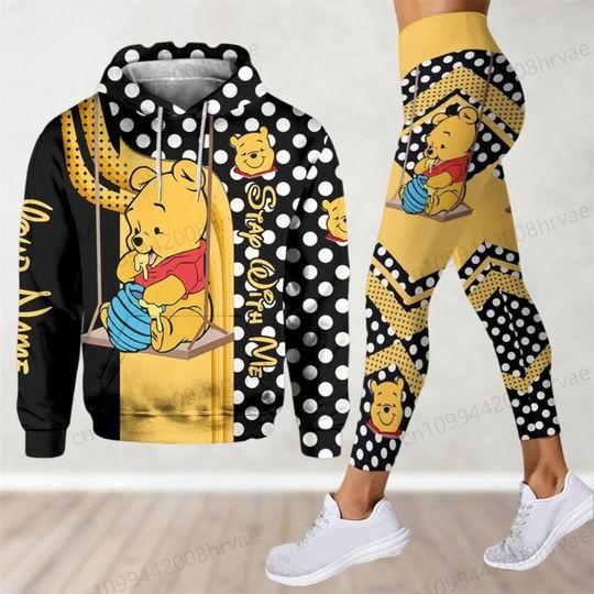 Discover Disney Winnie the Pooh Hoodies and Leggings, Custom Winnie the Pooh 3D Printed Sweatshirts, Womens Yoga Pants Set 2025