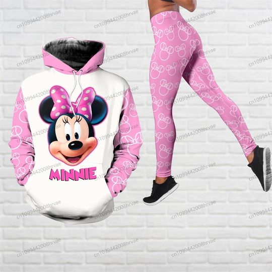 Discover Custom Minnie Mouse hoodies, Disney leggings for women, fun Minnie Mouse and Me shirts, cute movie cartoon hoodie yoga pants set