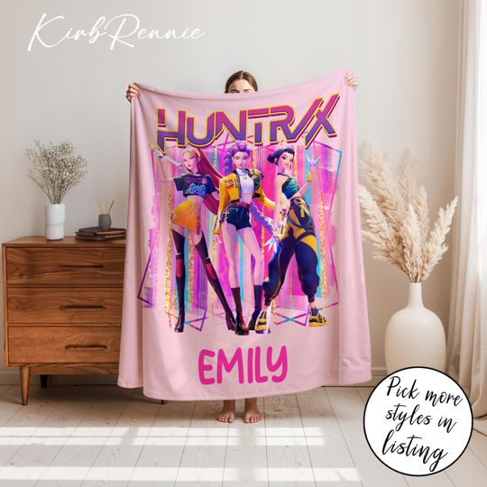 Discover Personalized Demon Hunters Fleece Blanket for Anime Fans