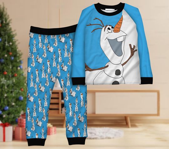 Discover Olaf Christmas Family Pajamas Set, Frozen Movie Xmas Matching Pajamas, Disney Cartoon Characters Pjs, Olaf Snowman Sweatshirt And Pants