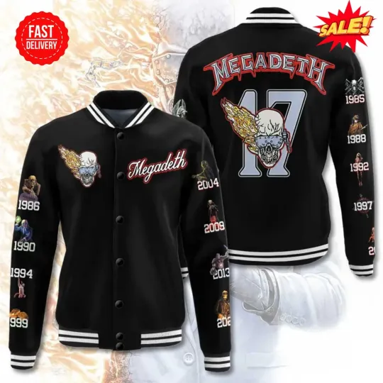 Megadeth 3D Baseball Jacket