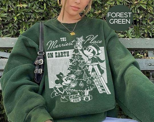 Discover Mickey Mouse & Friends Christmas Sweatshirt, Disney Mickey's Very Merry Xmas Tee, Disneyland Family Gift