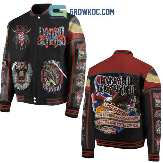 Lynyrd Skynyrd Free Bird I'm As Free As A Bird Baseball Jacket