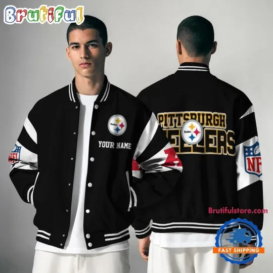 Discover Custom Name Pittsburgh Steeler National Foot-ball Conference Baseball Jacket