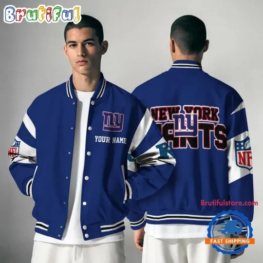Discover Custom Name New York Giant National Foot-ball Unisex Baseball Jacket