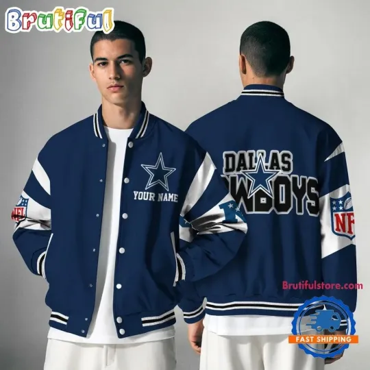 Discover Custom Name Dallas Cowboy National Foot-ball Conference Unisex Baseball Jacket