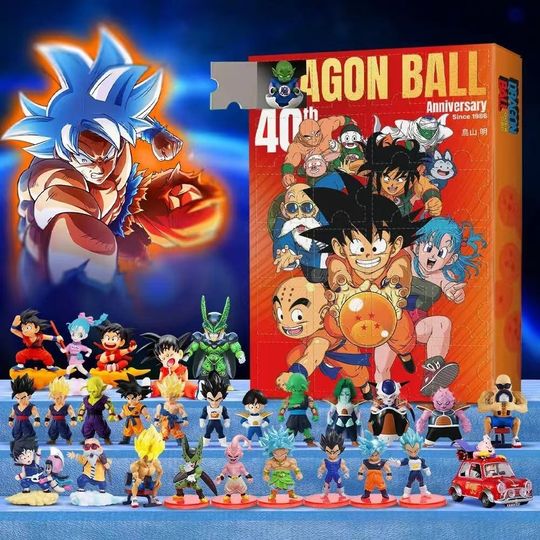2d Acrylic Plane Not Three-Dimensional Dragon Ball Christmas Advent Calendar 40th Anniversary Countdown Blind Box Figure Toys