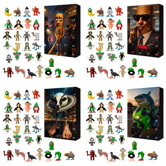 Discover Italian Brainrot Character Blind Boxes Christmas Advent Calendar Tung Tung Sahur Tralalero Desktop Decorations Christmas Gifts