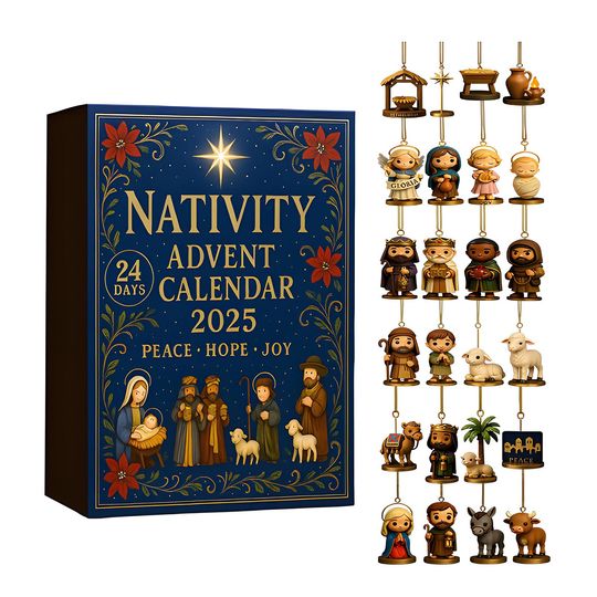 Discover New Christmas Advent Calendar 24PCS Countdown Calendar Blind Box for the Birth of Jesus Home Xmas Tree Decor Supplies 2025