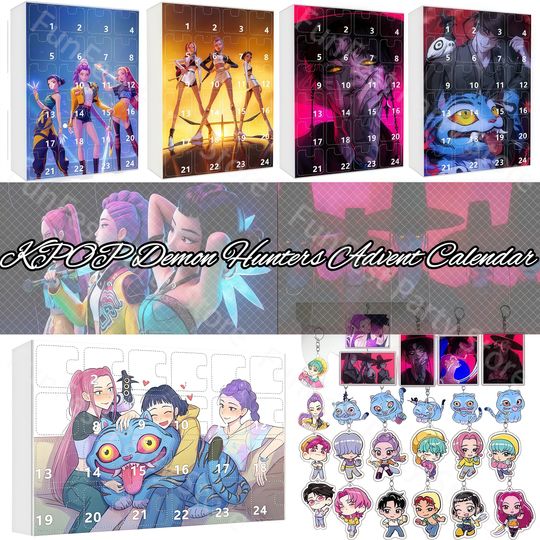 New Demon Hunter Advent Calendar KPop Demon Hunter Christmas Countdown Calendar Gift 24Days 2025 Blind Box Funny Kids Gift Items