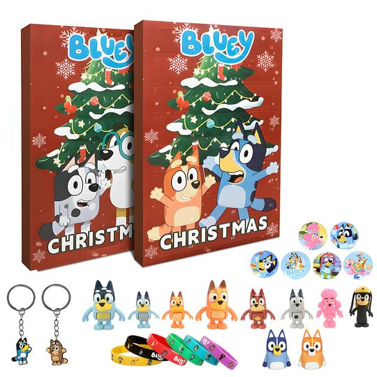 2025 BlueyDad Bingo Advent Calendar Blind Box Cartoon Cute Anime Figure Toys Children Christmas Countdown Xmas Gifts