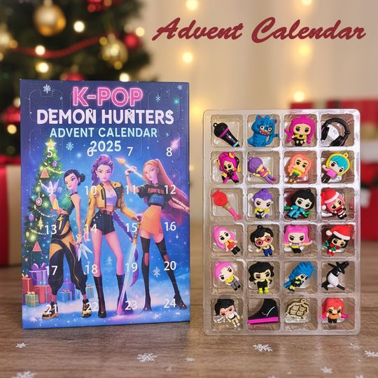 Discover In stock Christmas K-pop Demon Hunting 24pc Advent Calendar Surprise Blind Box K pop Dolls Boxes Figure Gifts Kid Toys