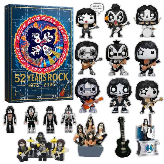 2D Acrylic Kiss Band Pendants Blind Box (24pcs/box) Anniversary Christmas Countdown Calendar Blind Box Party Home Decorations