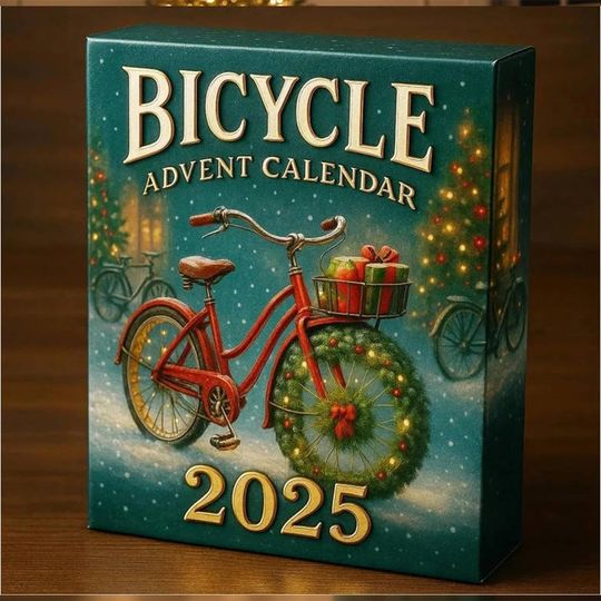 Discover Christmas Countdown Calendar Vivid Bike Christmas Decorations Cycling-Themed Ornaments Compact Advent Calendar For Home Decor